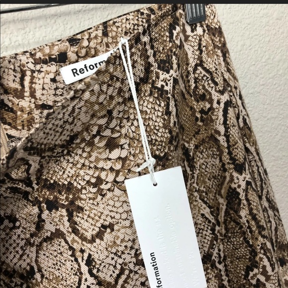 Reformation Marlon Snake Print Ankle Pants - Picture 2 of 3